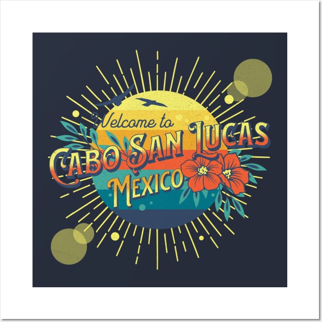 Cabo San Lucas Mexico Sunset Beach Design Wall Art by FilsonDesigns